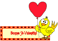 Gif animé bonne Saint Valentin oiseau